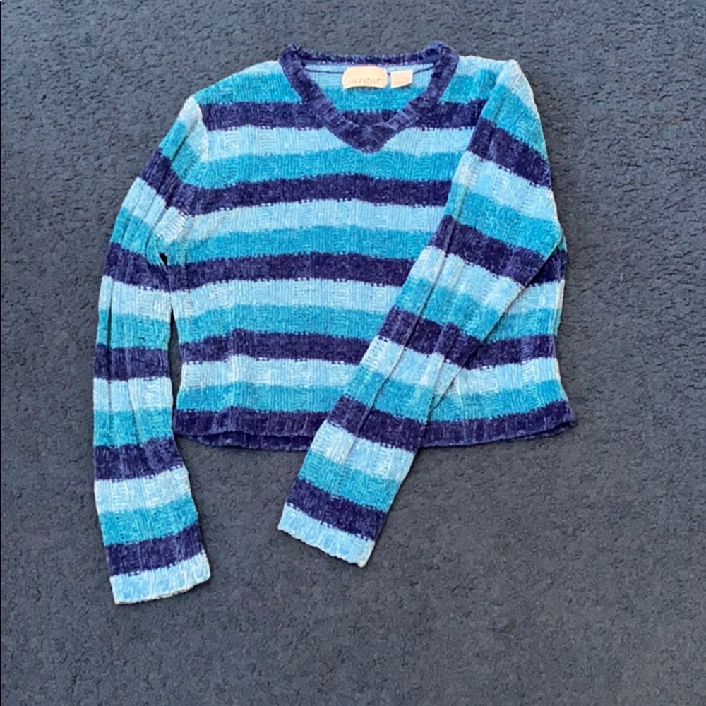 Blue Cropped Sweater